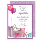 Bridal Shower Invitations, Bridal Shoes and Balloons